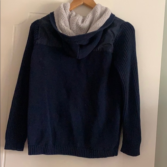 Tommy Hilfiger Boys Navy Hooded Sweater zipped - Picture 6 of 9
